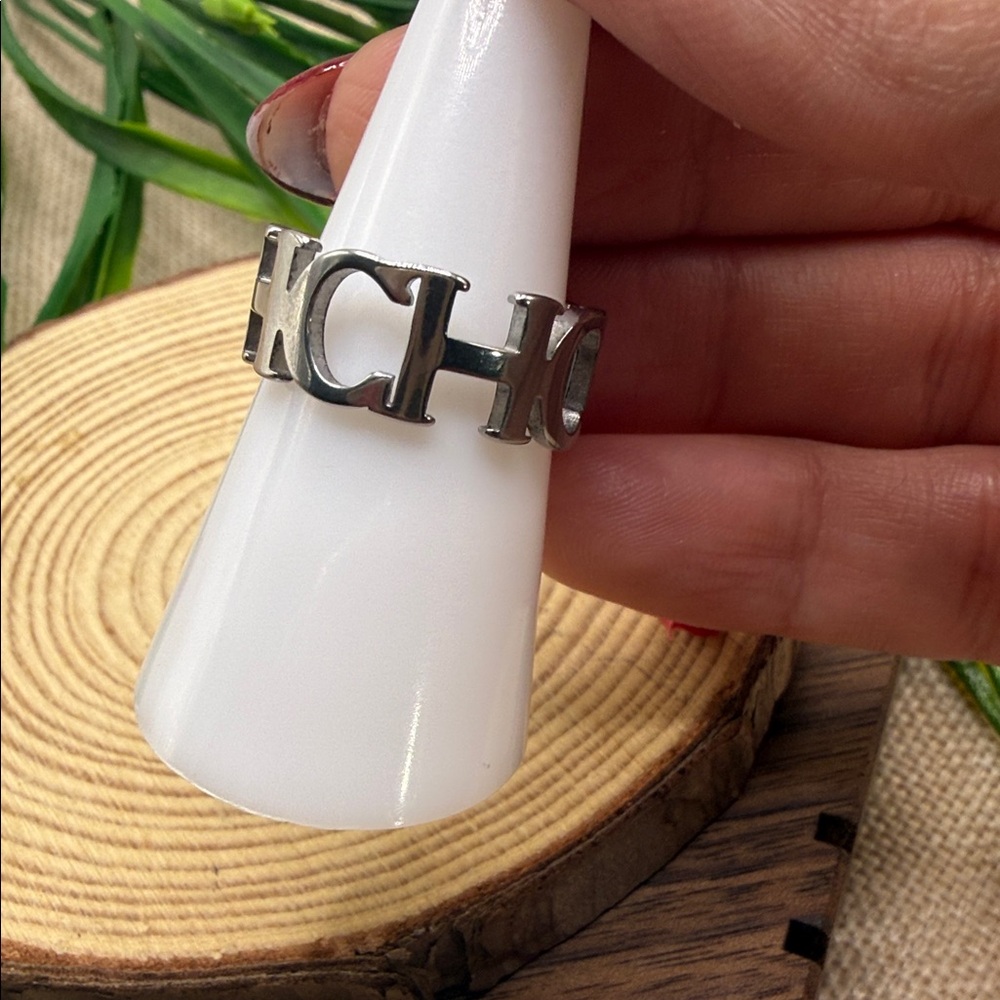 Silver CH Design Ring 7.5 - Picture 2 of 4